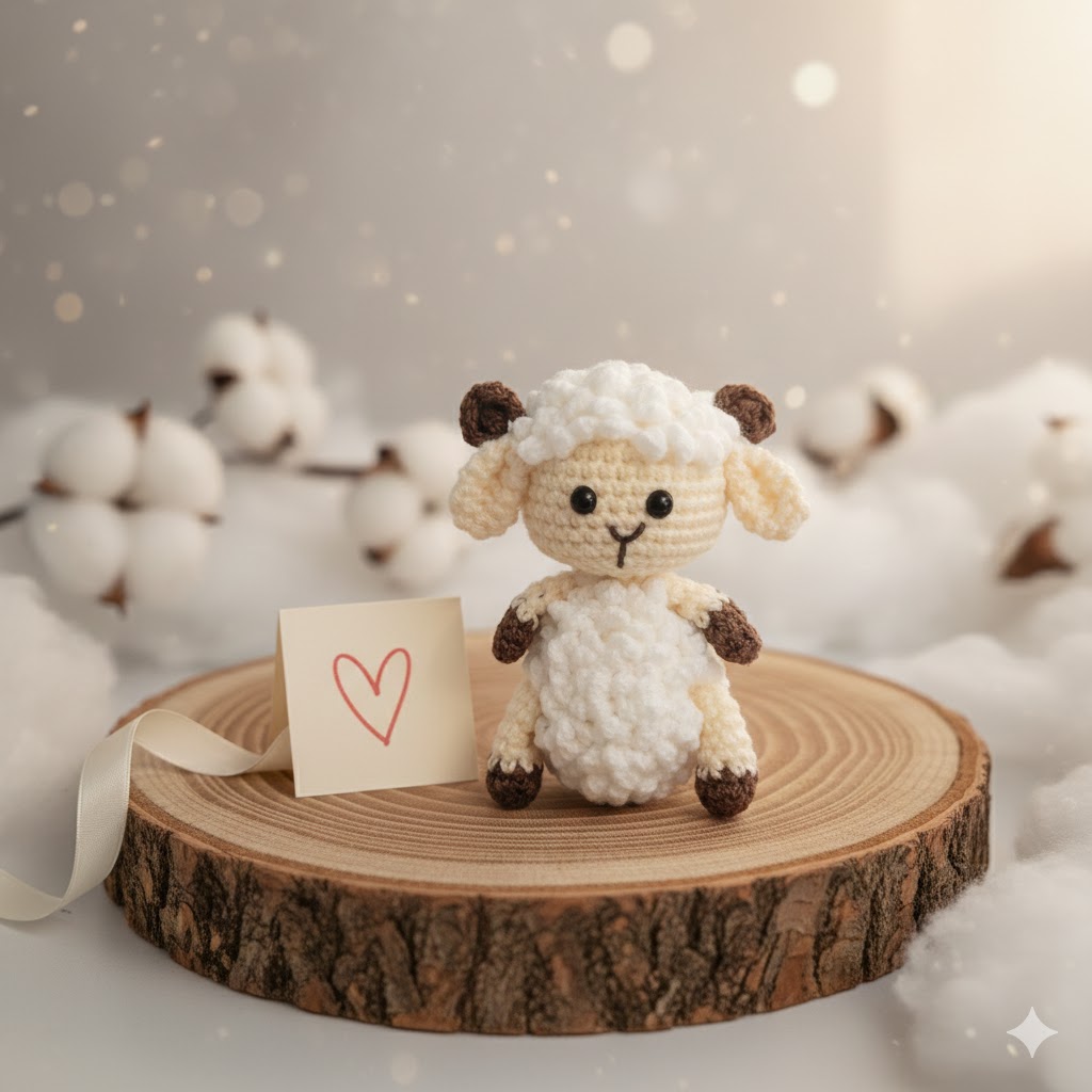 عروسک دستبافت بره کوچولو+هدیه شاپ