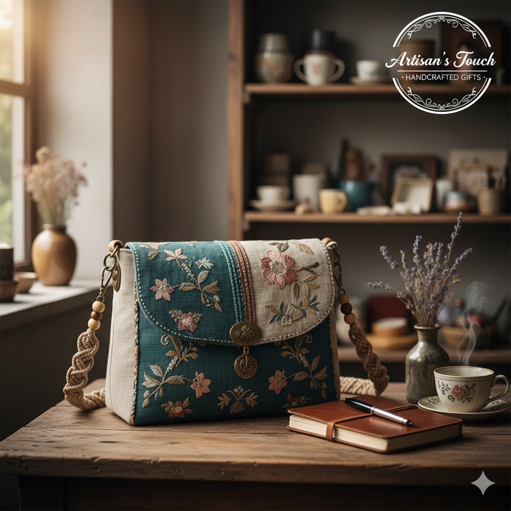 کیف دوشی دست دوز زنانه+هدیه  شاپ